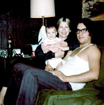 Harry Patrick with his wife and daughter.
